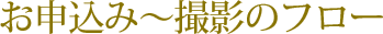 お申込み~撮影のフロー
